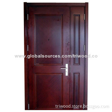 Wooden fire rated door with perlite core and fire-proof plate